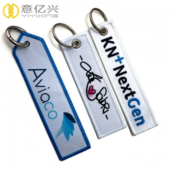 woven key tags