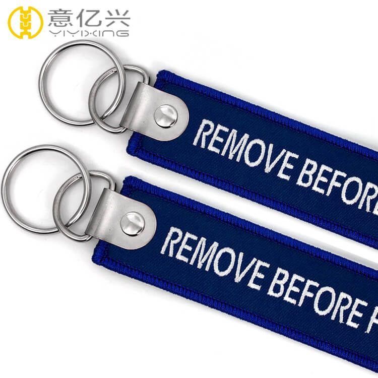 remove before flight keychain blue