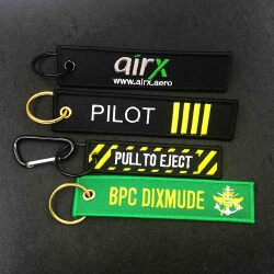 Promotional custom machine embroidery key fobs keychain