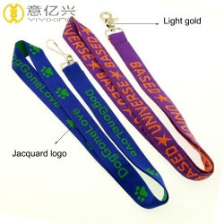 lanyards with logo custom neck jacquard woven cheap lanyard 