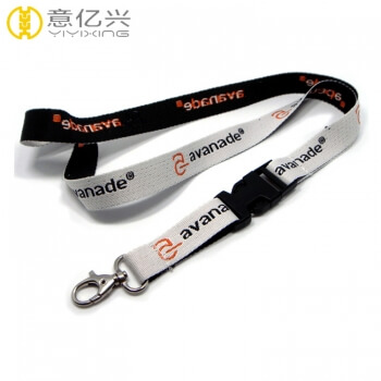 High quality promotion cheap black gray jacquard breakaway lanyards