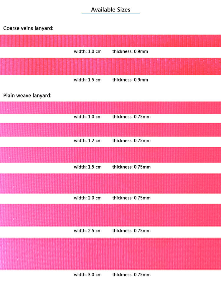 design your own lanyard size