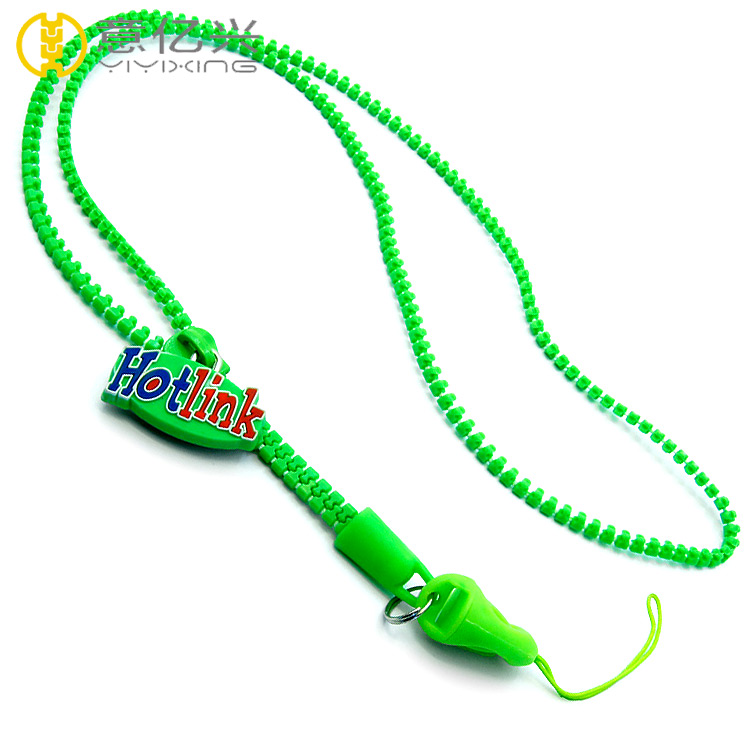 personalized zipper lanyard