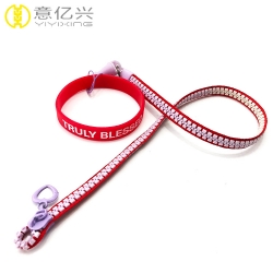 Custom logo rubber puller neck lanyard zipper