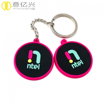 Custom logo key chain for rubber key holder soft silicon keychain