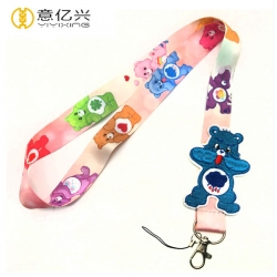 Factory direct sale custom bear logo cute lanyards for keys