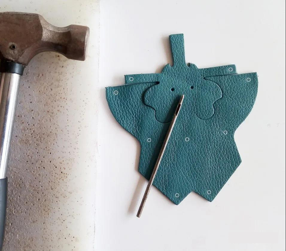 Handmade cute elephant keychain pendant