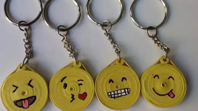 Cute emoji keychain