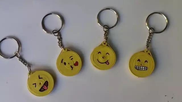 Cute emoji keychain