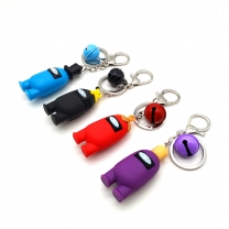 Custom among us 3d available design rubber silicone Keychain