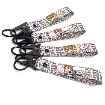 High Quality Customized printed short strap anime Keychain Lanyard