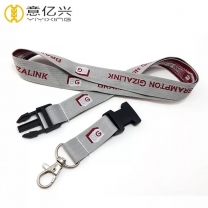 Jacquard logo lanyard 3d rubber label lanyard