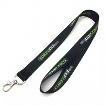 black polyester key lanyard