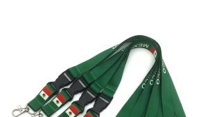 South Africa Full color printed Different flag logo smooth lanyard