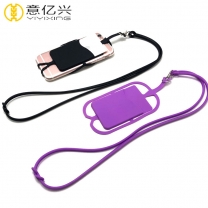 Silicone colorful cell phone case with lanyard