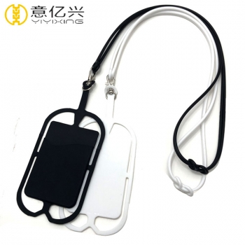 Silicone colorful cell phone case with lanyard