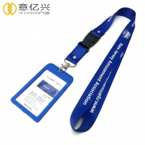 Customized wholesale with plastic sleeve id card holder lanyard