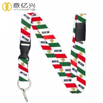 Mexican flag lanyards custom