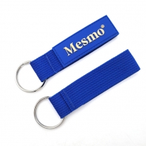 Custom PVC Rubber Label Keychain Webbing Wrist Strap