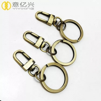 Brass color High Quality Lock Swivel Clasps Clips Hooks Key Ring
