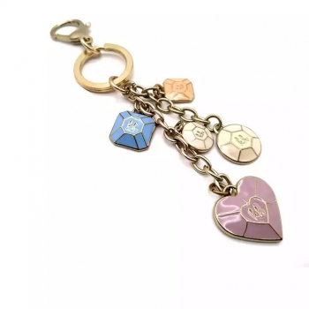 Alloy Made Personalized llaveros Cute Girl Keychains Customized Enamel Style Keychain