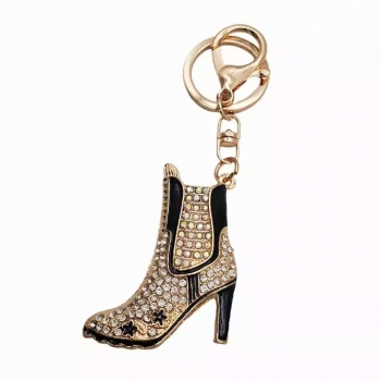 YYX Luxury Rhinestones High Heel Keychain Fashion Rhinestone Handbag Keychain