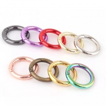 Luxury Keychain Accessories Metallic Silver Flat Split Key Ring Bulk Diy Brass Keyring Heart