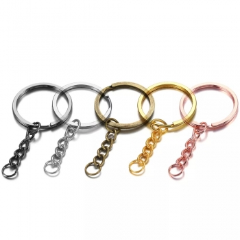 Promotional Rose Gold Metal DIY Split Key Ring