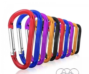 Wholesale Flat D Shape Carabiner Clips Oem Custom Logo Carabiner