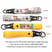 YYX Anime-Key Wrist Strap Custom Nylon Webbing Strap Anime Keychain Wrist Anime Key Strap