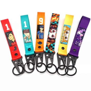 YYX Anime-Key Wrist Strap Custom Nylon Webbing Strap Anime Keychain Wrist Anime Key Strap