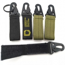 Outdoor Tactical Key chain Olecranon hook Magic tape Loop metal buckle