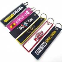 YYX Custom Jet Tag Woven Logo Keychain Flight Tags Key Chain