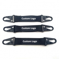 Custom Logo Key_Two Sides Carabiner_Keyring Fabric_Short Lanyard