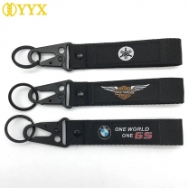 High-quality woven car keychain _metal hook keychain