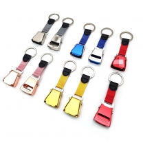 Custom Laser Engraved Logo Airplane Seatbelt Mini Buckle Keychain Aviation Souvenir Gifts