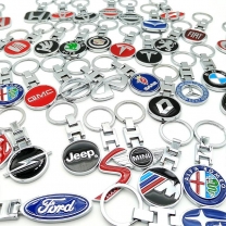 High Quality Stock Metal Car Logo Key Chain Zinc Alloy Enamel Car Key Keychain