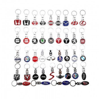 High Quality Stock Metal Car Logo Key Chain Zinc Alloy Enamel Car Key Keychain