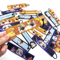 Hot Sale Nice Anime Woven Jet Tag | Fabric Sublimation Japanese Cartoon Key Tag