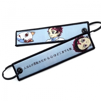 Hot Sale Nice Anime Woven Jet Tag | Fabric Sublimation Japanese Cartoon Key Tag