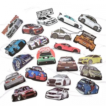 Custom Air Freshener Paper Scents Car Shape Hang Paper Car air Freshener Fragrance Paper Air Car Freshener