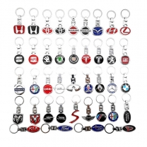  High Quality Good Stock Metal Car Logo Keychain Zinc Alloy Car Key Keychain