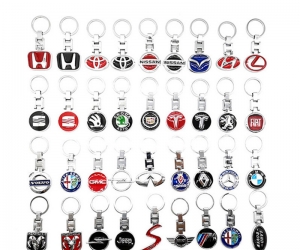  High Quality Good Stock Metal Car Logo Keychain Zinc Alloy Car Key Keychain