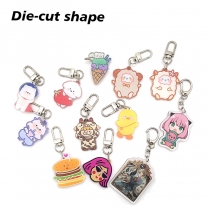 Custom Printing Anime Key Chain Acrylic Cartoon Keychain Charm Cute Wholesale