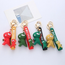Pvc Keychain 3d Dinosaur Keychain Cartoon Creative Cute Animal Car Key Chain Bag Pendant Gift