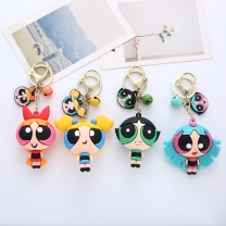 New Arrival Wholesale 3D Cartoon keychain luxury Cute Designer Rubber keychain Accessories for Bag