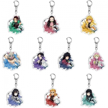 Plastic Custom Bulk Promotional Logo Cute Kawaii Cartoon Anime Keychain Clear Resin Glitter Acrylic Keychain Charm