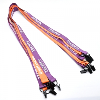 Lanyard Custom Length Polyester Neck Strap Lanyard With Breakaway Hook Long Lanyard