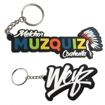 OEM Manufacturer Keychain Personalized promotional logo 2D rubber gift key chain custom logo letter keychain