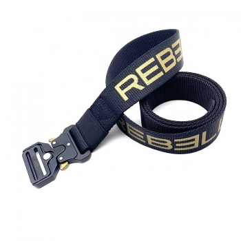 Heavy Duty waist tactical Belt Breakaway Silkscreen Printing Custom Logo Nylon Lanyards With Metal Buckle Hook